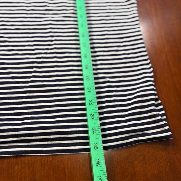 Talbots Navy and White Striped Turtleneck Size Large - Picture 4 of 5